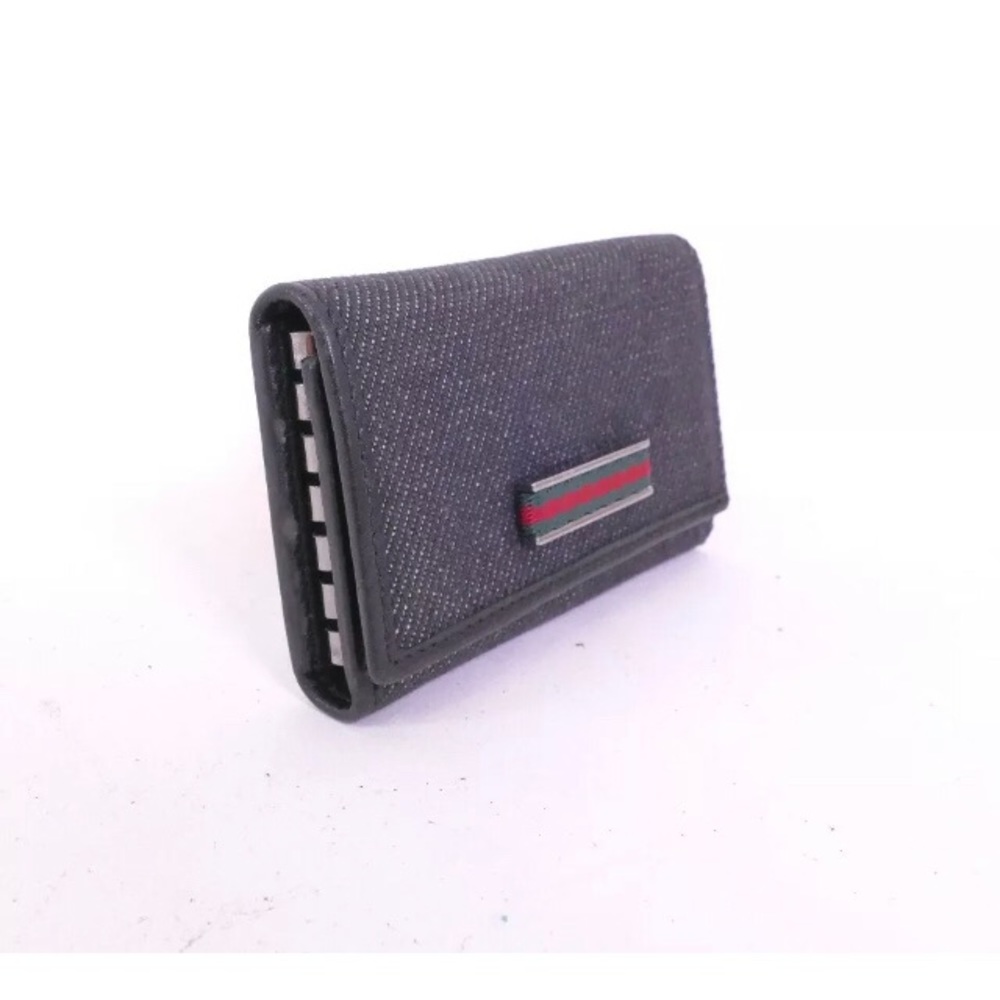 GUCCI Denim Indigo Denim six hooks Key case - Picture 3 of 12